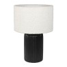 LAMPE MINIMAL NOIR+ECRU D14-28XH41CM-E27