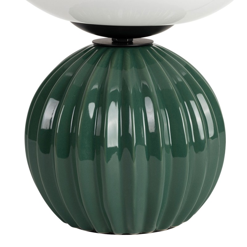 LAMPE KLOSEN VERT D20XH28CM PORCELAINE+VERRE