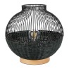 LAMPE RONDE FILEN NOIR D30.5 X H29.5CM