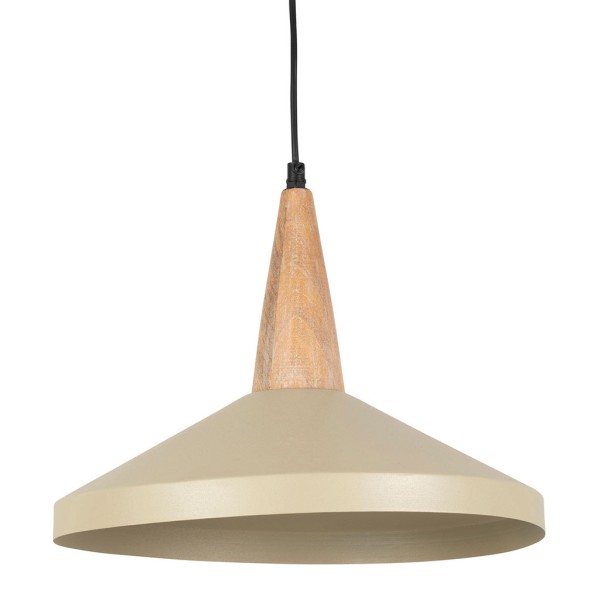 SUSPENSION ATELIER BEIGE D35X30 FER+MANGUIER