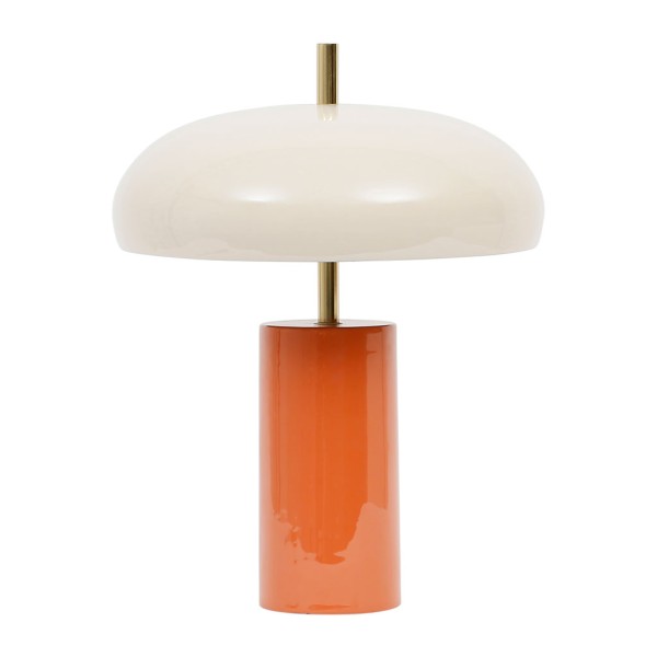 LAMPE ARTY ORANGE+ECRU D9.5-30XH40CM FER