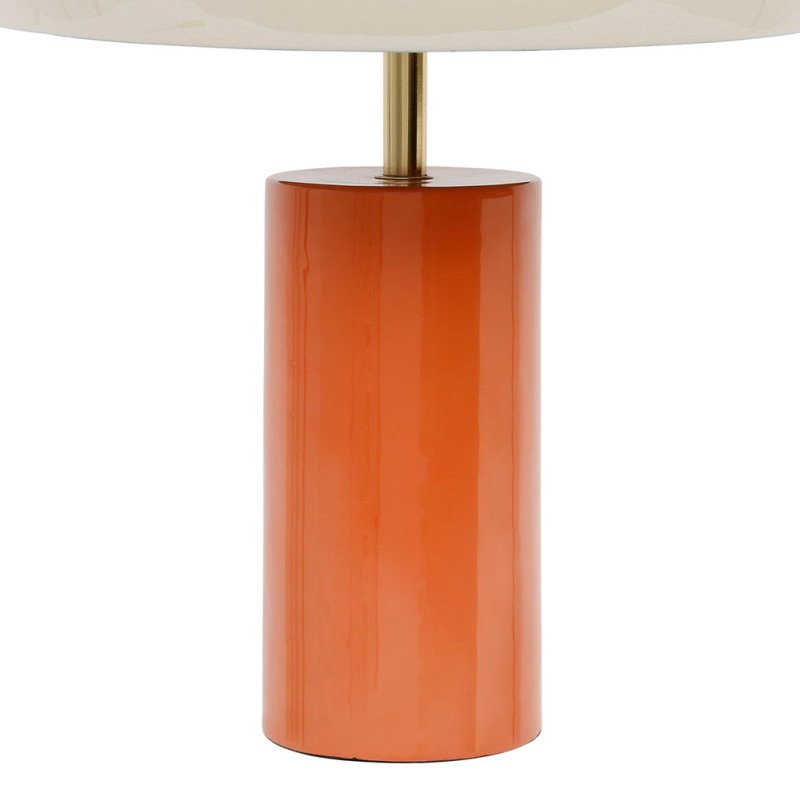 LAMPE ARTY ORANGE+ECRU D9.5-30XH40CM FER