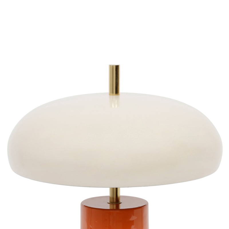 LAMPE ARTY ORANGE+ECRU D9.5-30XH40CM FER