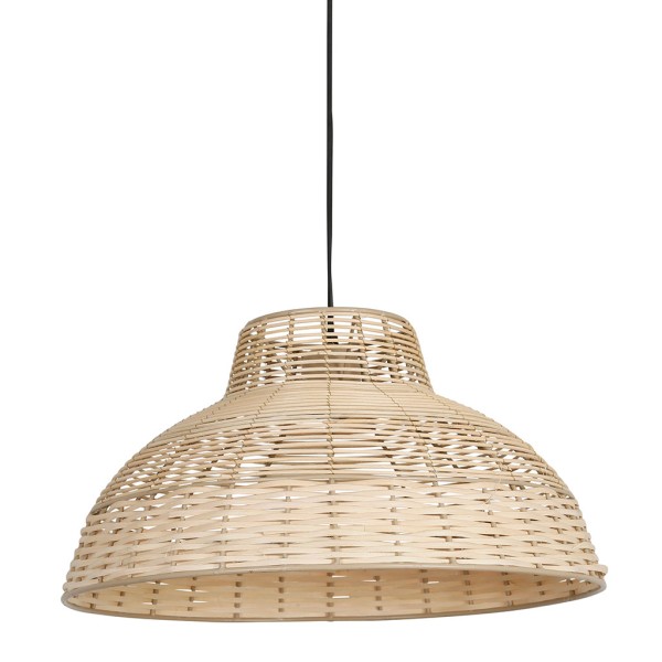 SUSPENSION BOHEME NATUREL D45XH23CM ROTIN+FER