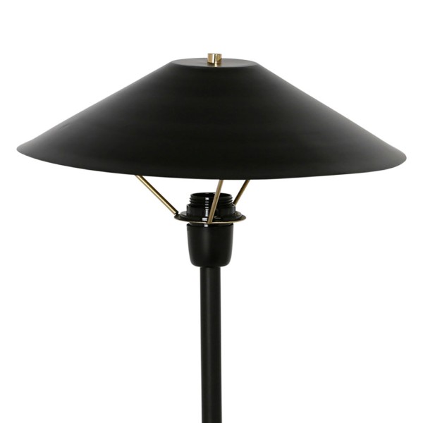 Lampe en fer noir et doré h51cm - champart