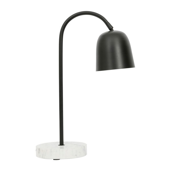 LAMPE COURBA NOIR+BLANC 32X16XH46CM FER+MARBRE