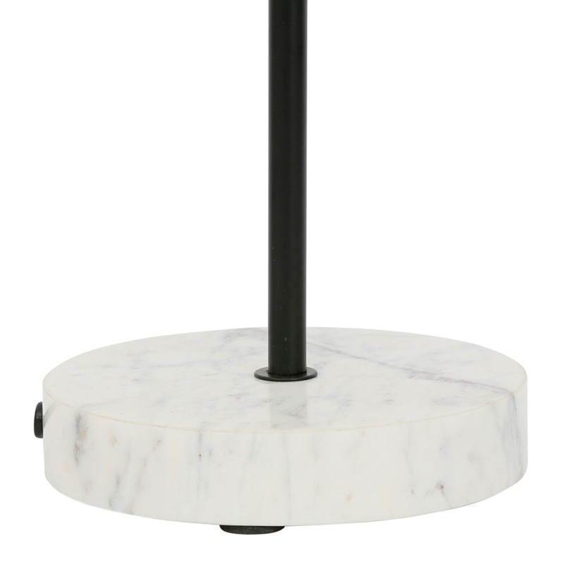 LAMPE COURBA NOIR+BLANC 32X16XH46CM FER+MARBRE