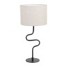 LAMPE FUNKY NOIR+BEIGE D29XH60CM FER+COTON