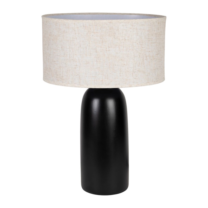 LAMPE VITA NOIR+BEIGE 40X30XH60CM TERRE CUITE