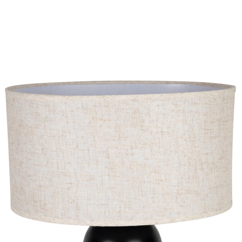 LAMPE VITA NOIR+BEIGE 40X30XH60CM TERRE CUITE