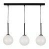 SUSPENSION 3 LAMPES ARDECOR NOIR MAT 60X15X60CM