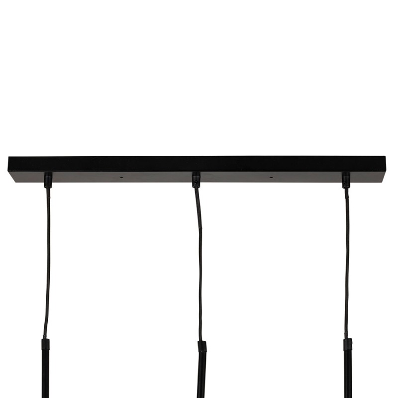 SUSPENSION 3 LAMPES ARDECOR NOIR MAT 60X15X60CM