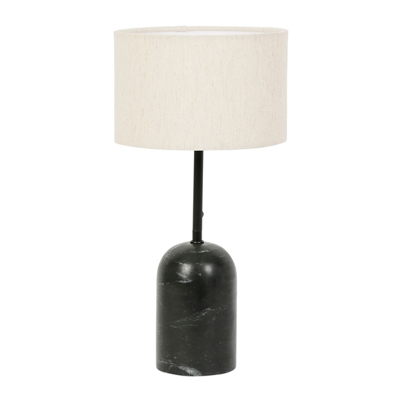 LAMPE ORGANIC NOIR D10-20XH40CM-E27 MARBRE+FER