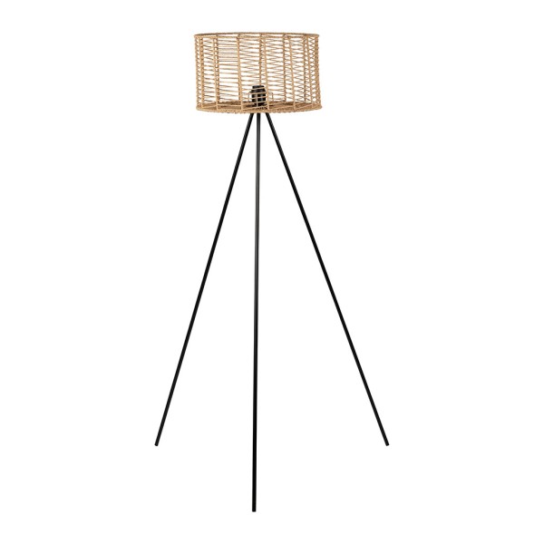 LAMPADAIRE TULUM NOIR+NATUREL 57X49XH145CM