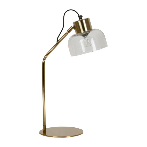 LAMPE COURBA DORE 30X19XH54CM