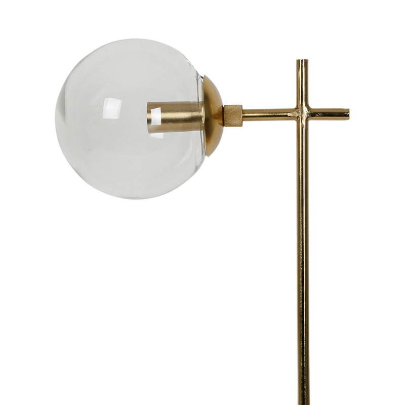 LAMPE COURBA DORE+BLANC 25X19XH51CM