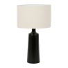 LAMPE HALEG NOIR+BLANC D28-47.5XH37CM FER+COTON