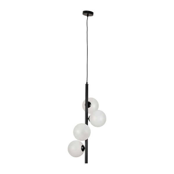 SUSPENSION 4 LAMPES ARDECOR NOIR MAT 35X29X70CM