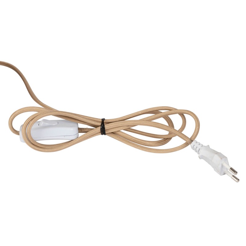 LAMPE HALEG NATUREL D37XH50CM JUTE+FER