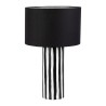 LAMPE ARTY BLANC+NOIR D14-35XH56CM FER+COTON