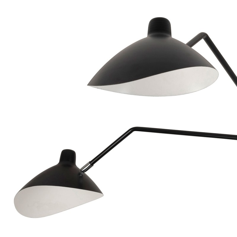 SUSPENSION 3 LAMPES ARDECOR NOIR 155X140X26CM-E27