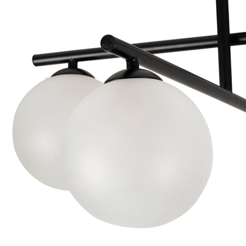 SUSPENSION 4 LAMPES ARDECOR NOIR MAT 70X70X36CM