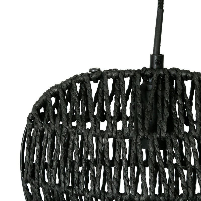 SUSPENSION 3 LAMPES CALYP NOIR D20X87CM