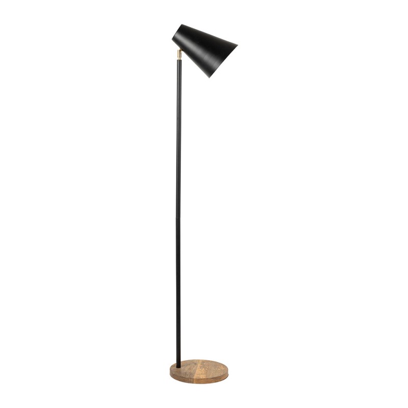 LAMPADAIRE MINIMAL NOIR+NATUREL D24.5XH143CM