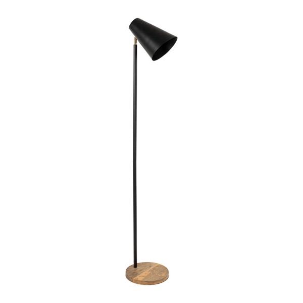 LAMPADAIRE MINIMAL NOIR+NATUREL D24.5XH143CM