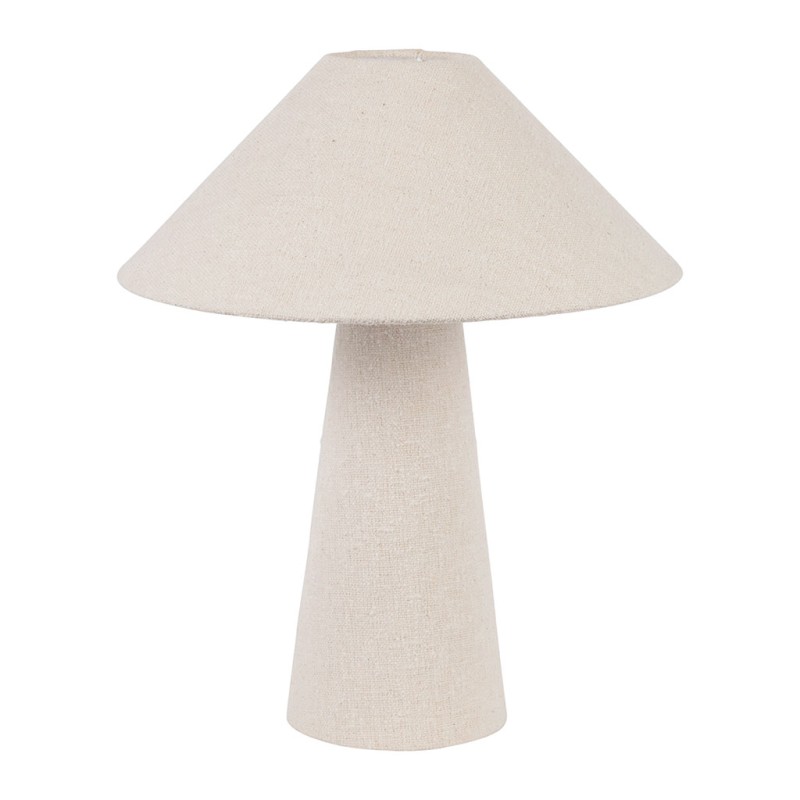 LAMPE CALYPSA BLANC CASSE D38XH46CM COTON+POLYESTER