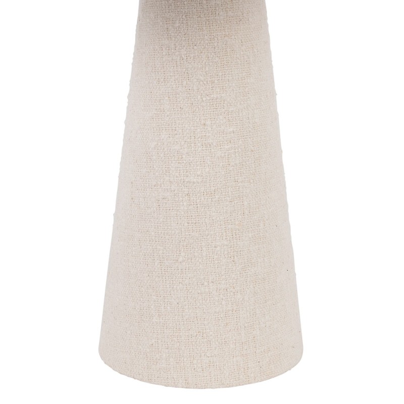 LAMPE CALYPSA BLANC CASSE D38XH46CM COTON+POLYESTER