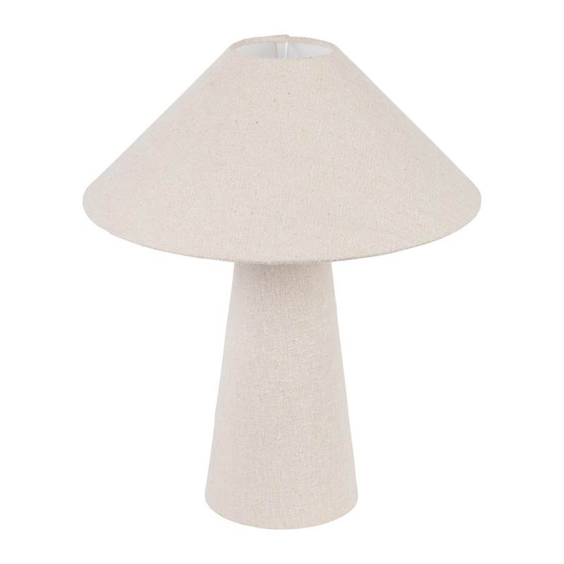 LAMPE CALYPSA BLANC CASSE D38XH46CM COTON+POLYESTER