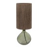 LAMPE HELIAC VERT D17XH46CM VERRE+JUTE