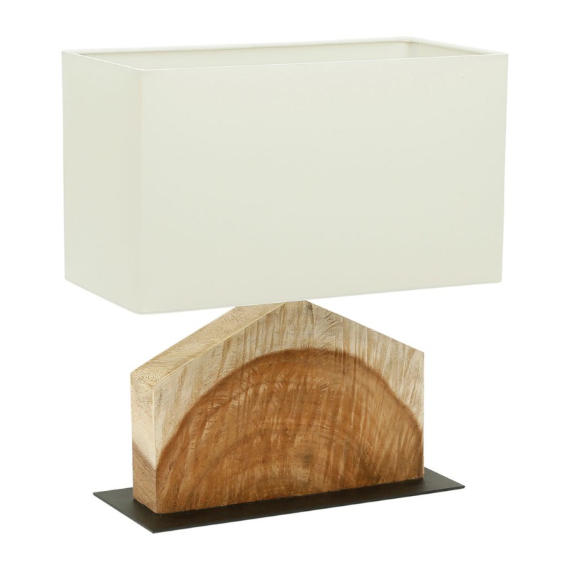 LAMPE BOELA BRUN 40X20XH45CM ACACIA+COTON