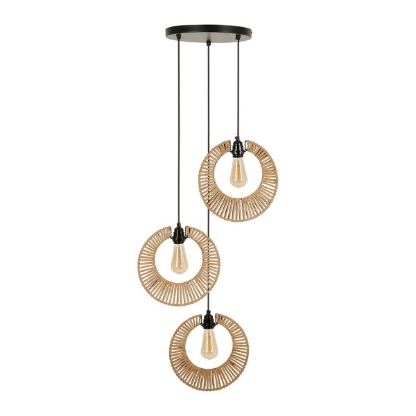 SUSPENSION 3 LAMPES SAORI 40 X 15 X 131CM