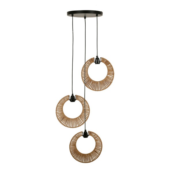 SUSPENSION 3 LAMPES SAORI 40 X 15 X 131CM