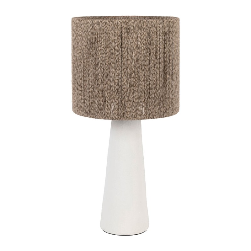 LAMPE QUINTAO BLANC+NATUREL D28XH57 FER+PAPIER