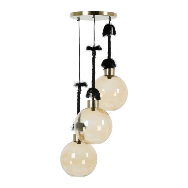 SUSPENSION 3 LAMPES COURBA D32 X H100CM