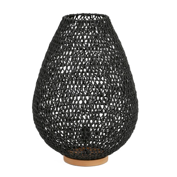 LAMPE CALYP NOIR D44.5XH62CM FER+CORDE