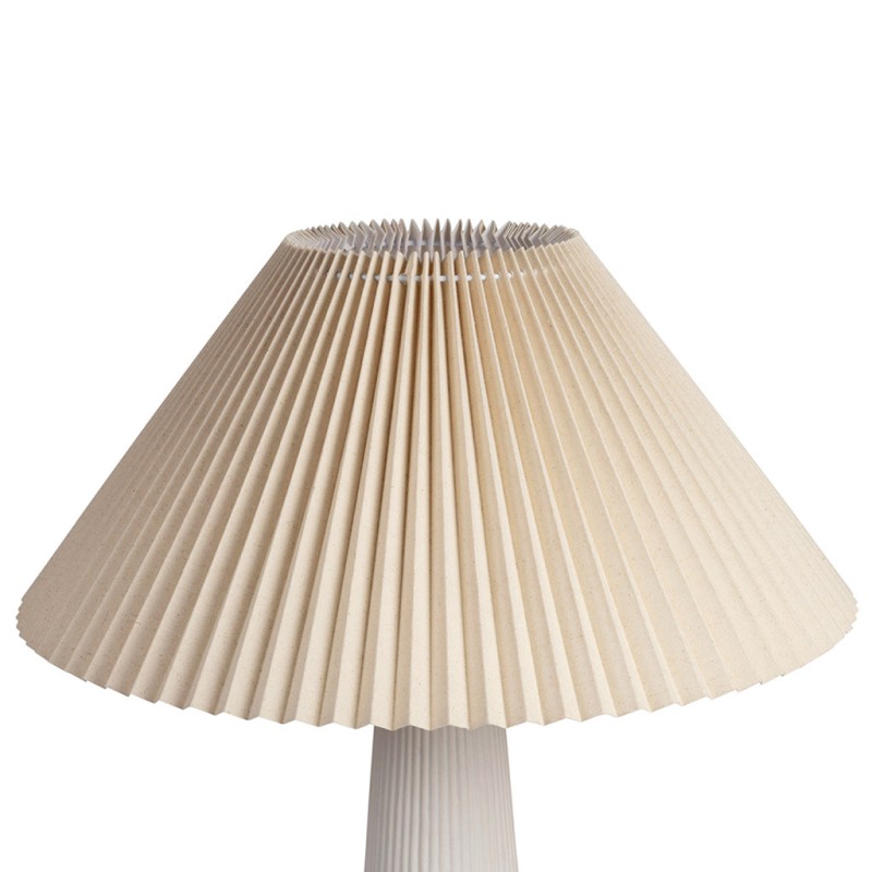 LAMPADAIRE LIGNES ECRU D52XH103CM CERAMIQUE+LIN