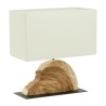 LAMPE BOELA BRUN 40X20XH42CM ACACIA+COTON