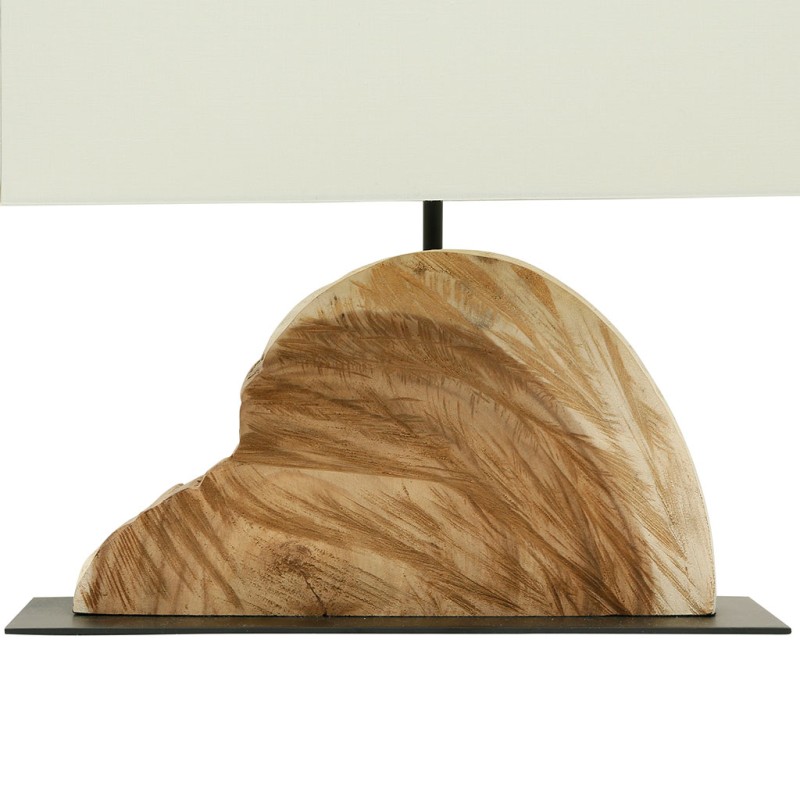 LAMPE BOELA BRUN 40X20XH42CM ACACIA+COTON