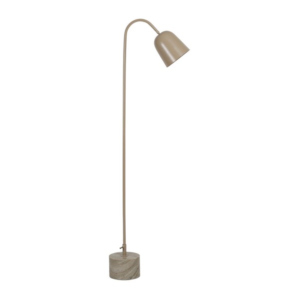 LAMPADAIRE COURBA BEIGE+TAUPE 43X18XH149CM-E27