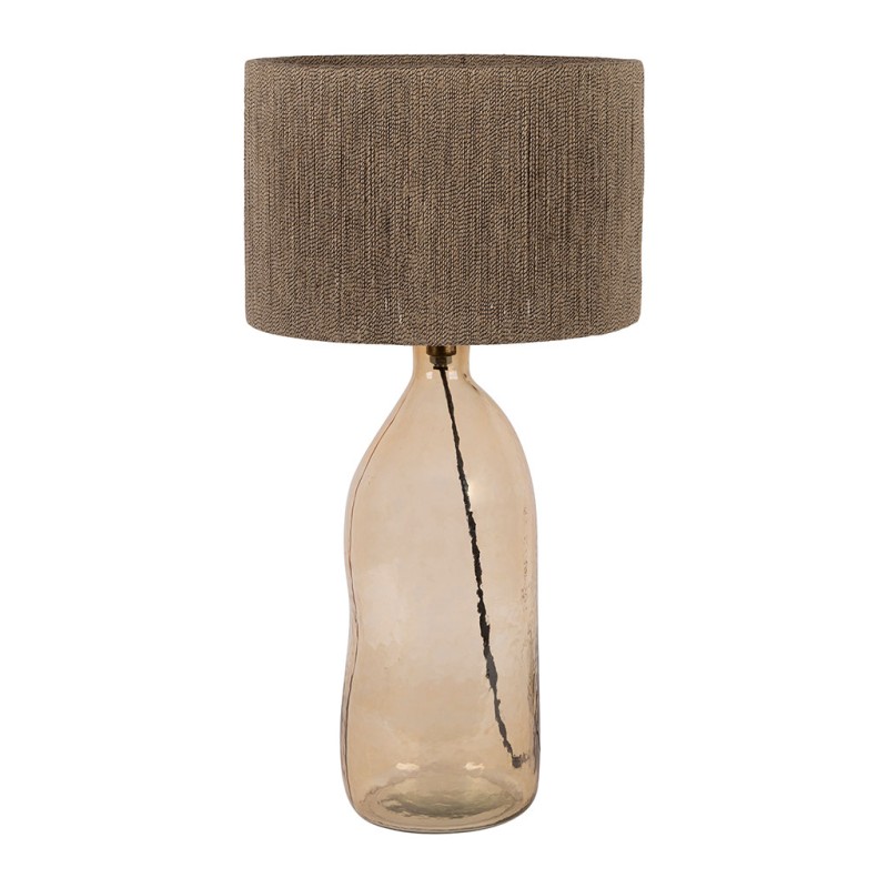 LAMPE HELIAC AMBRE D30XH60CM VERRE+JUTE