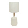 LAMPE CAMPELO D20-30XH74.5CM FAIENCE+LIN