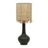 LAMPE CAMPELO NOIR D18-24XH64 FAIENCE+PAILLE