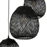 SUSPENSION 3 LAMPES ELME D40XH122CM BAMBOU