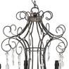 LUSTRE 8 FEUX BRISSAC GRIS D82 X H73