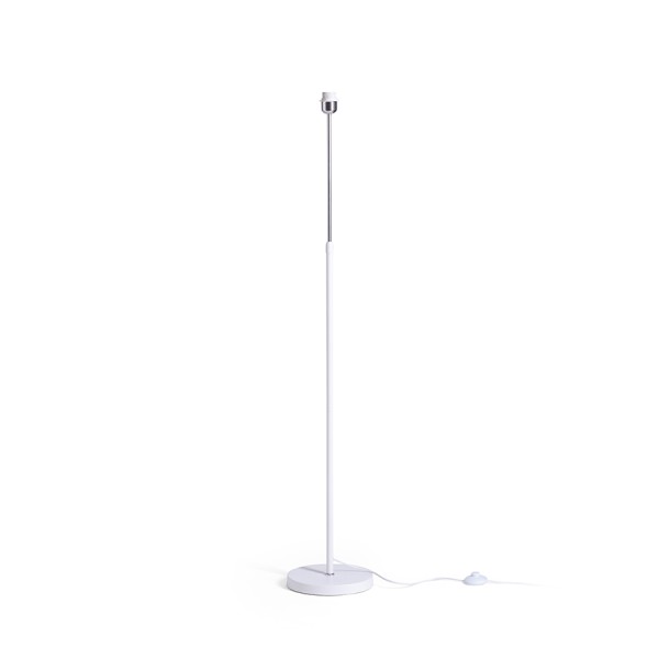 Pied pour lampadaire EMMETT pied de lampe blanc chrome 230V LED E27 15W