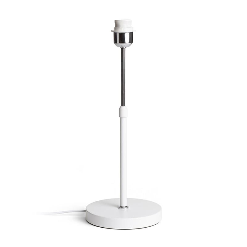 Pied pour lampe EMMETT base de table blanc chrome 230V LED E27 15W